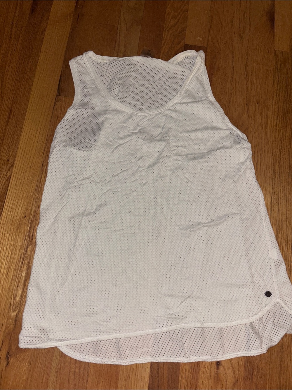 CALIA by Carrie Underwood White Mesh Athletic Scoop Neck Tank